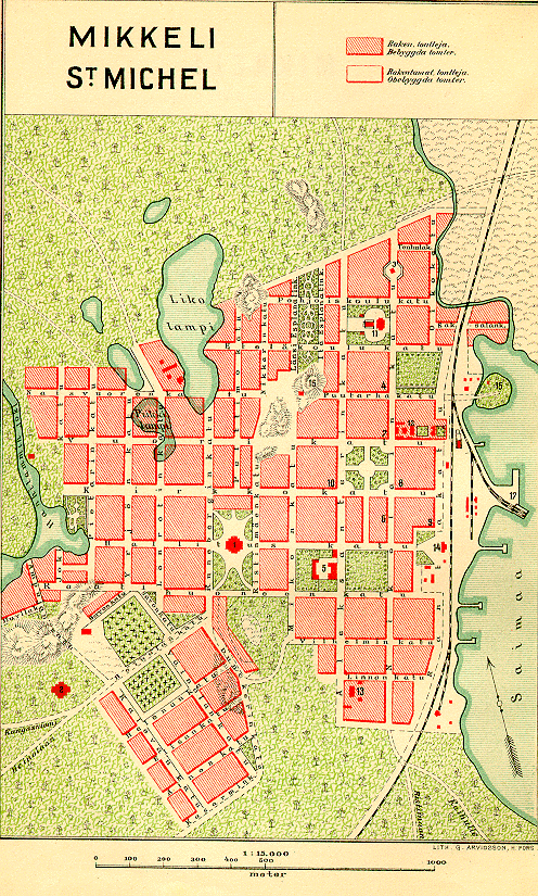 Maps of Finnish cities 1902. Suomen kaupunkien karttoja.
